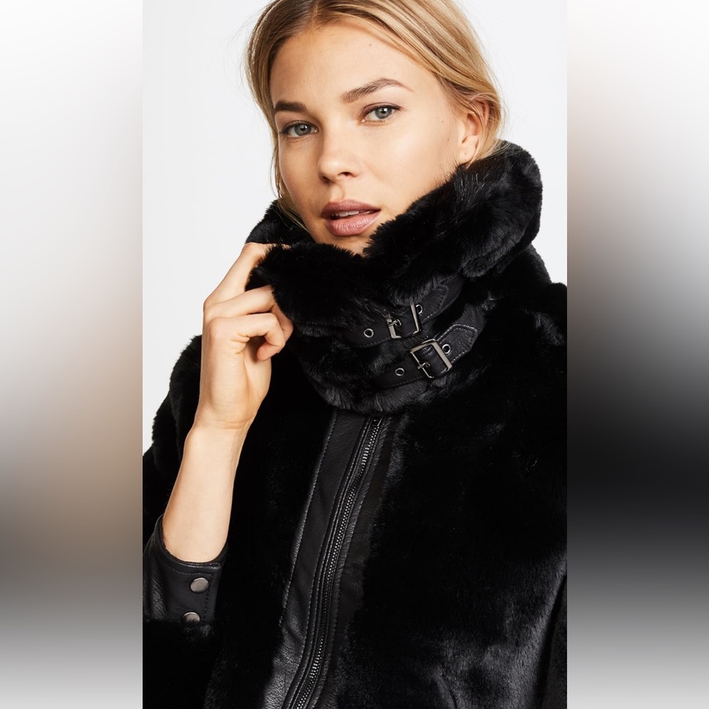 NEW‼️REVOLVE / BLANKNYC - Black Noise Coat (Size M) - Picture 8 of 11